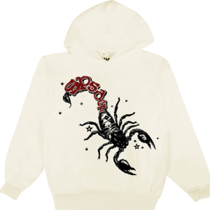 Sp5der x Mariah The Scientist Scorpion Hoodie Cream